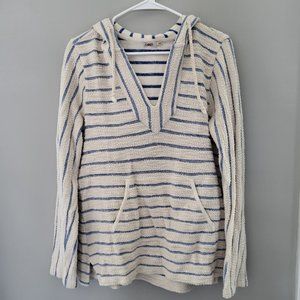 Faherty Stripe Kangaroo Pocket Terry Hoodie